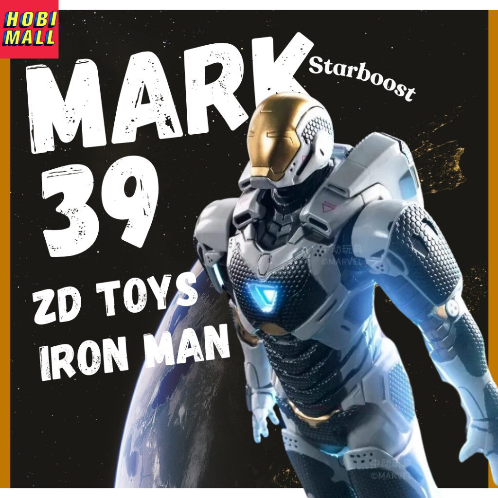 Action Figure Iron Man Mark 39 Starboost ZD Toys dari Iron Man Movie Original 1:10 Scale