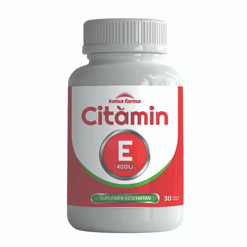 Kimia Farma Citamin Vitamin E 400 IU isi 30 Kapsul Lunak Kimia Farma untuk kesehatan kulit