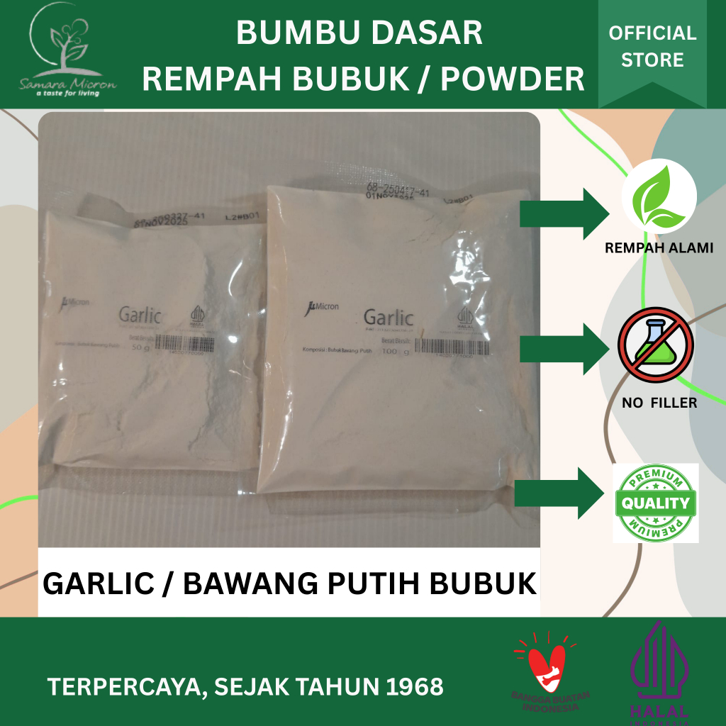 

Bawang Putih Bubuk - Garlic Powder Samara Micron