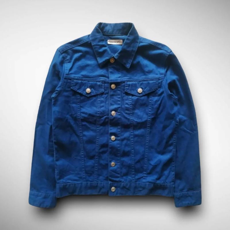 jaket trucker denim browny