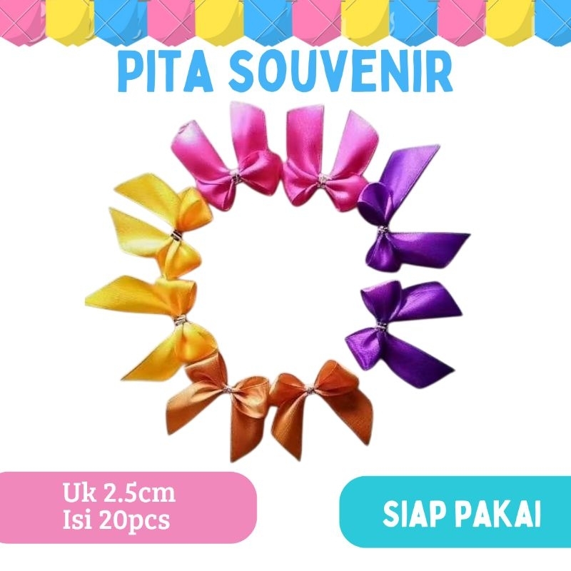

20pcs - pita souvenir uk.2cm siap pakai pita hiasan siap pakai