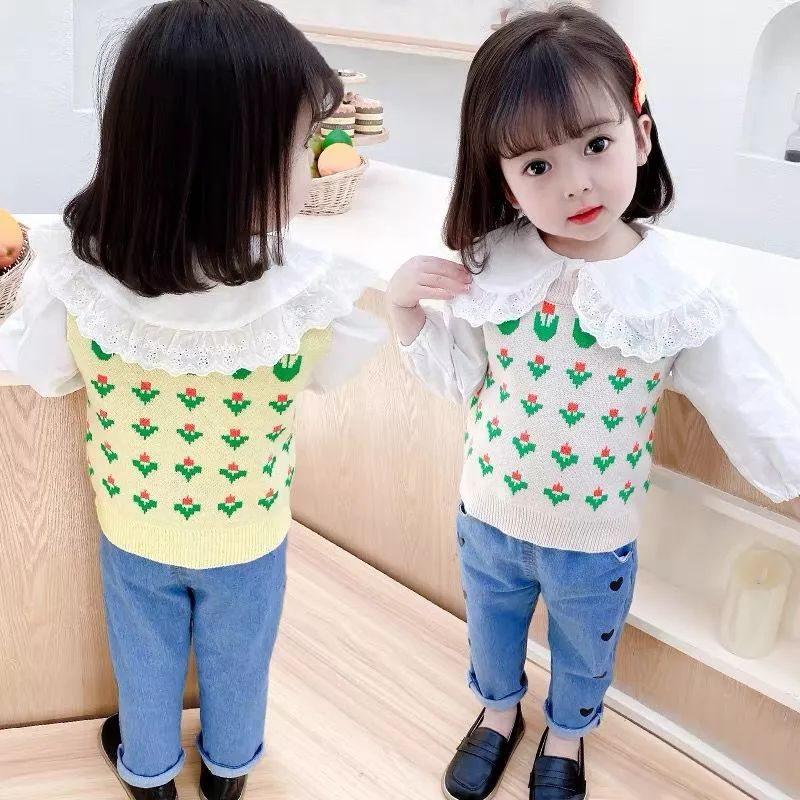 VALEN GIRL SET BAJU ANAK PEREMPUAN SETELAN ANAK IMPORT BAJU RAJUT SETELAN CASUAL ANAK USIA 1-4TAHUN