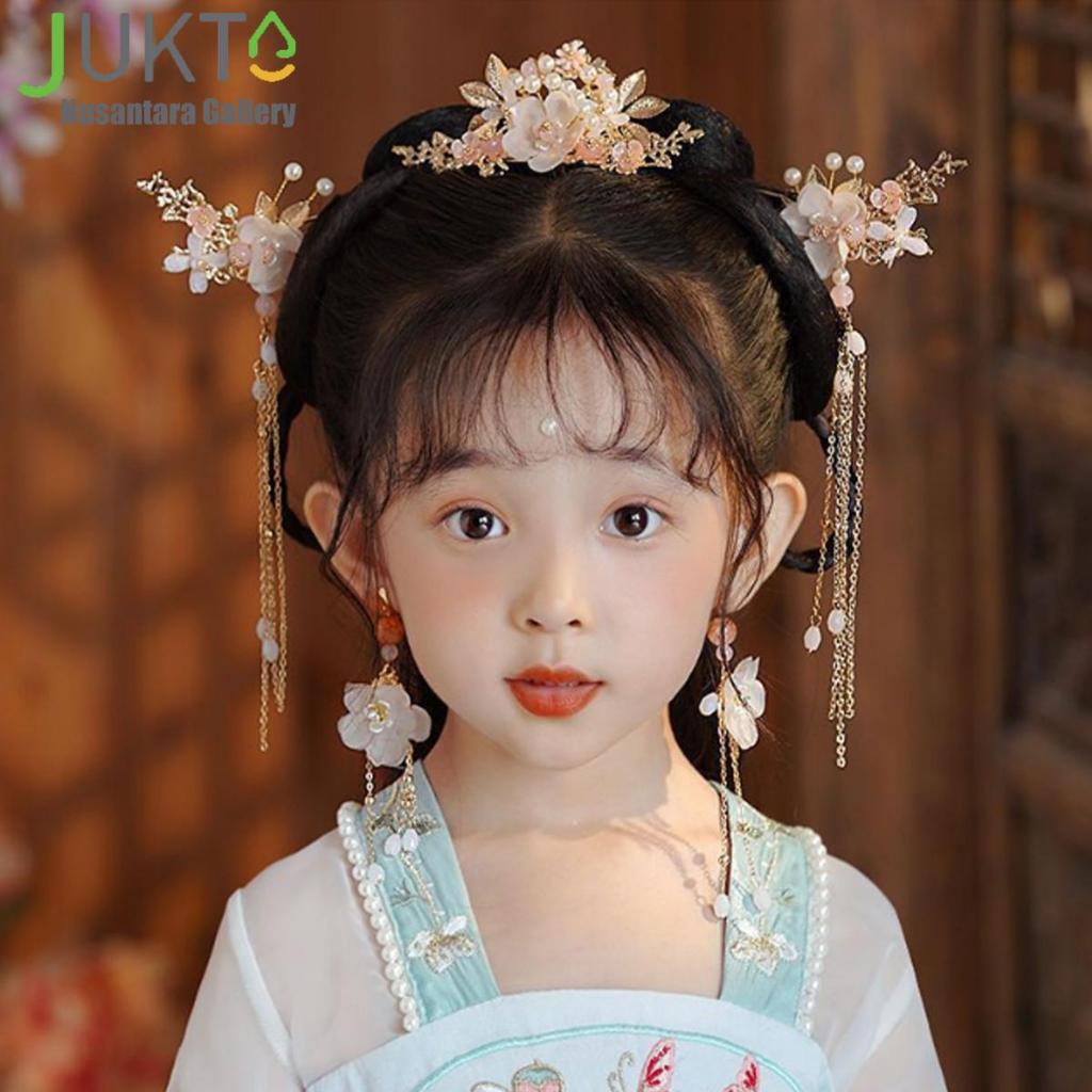 JUKTA [COD] 1 set perangkat hias rambut tradisional Tiongkok (sisir dan tusuk konde) Set Hiasan Ramb