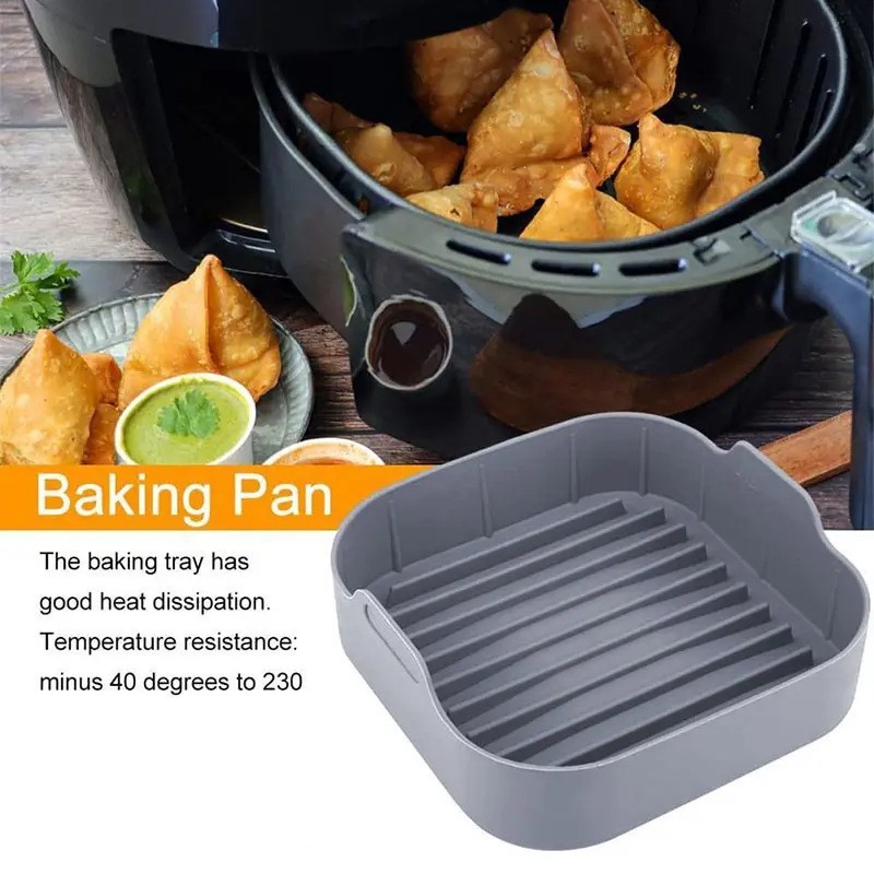 16/19cm Air Fryer Tray/Wadah Air Fryer Air Fryer Silicone Tray Silikon Wadah Tray Air Fryer Air | Or