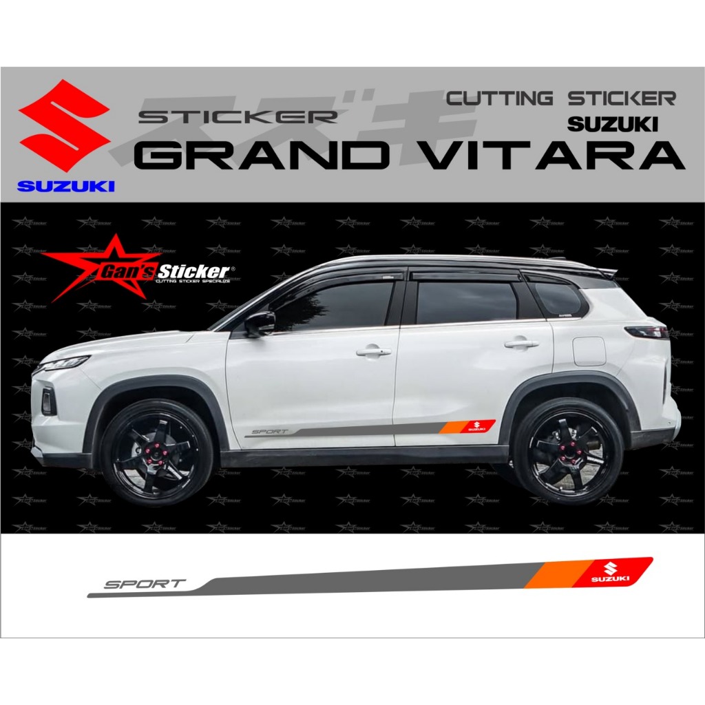 Premium Sticker Suzuki Grand Vitara Aksesoris Eksterior Mobil All New Suzuki Grand Vitara