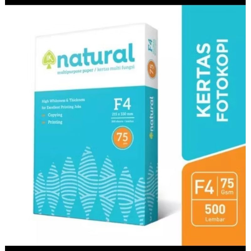 

( 100 lembar) KERTAS HVS NATURAL F4 75GSM