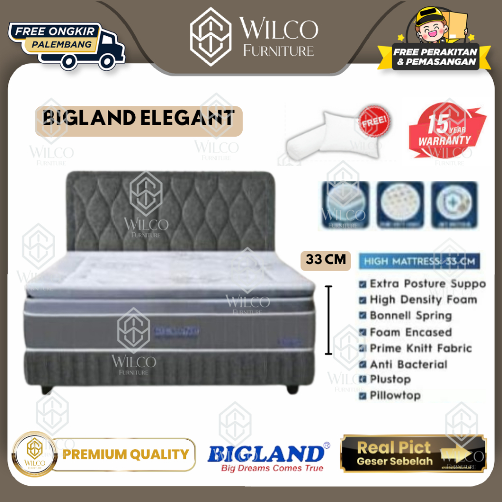 Kasur Matras Bigland Elegant | Kasur Set Bigland | Springbed Bigland Elegant | Kasur Murah Palembang