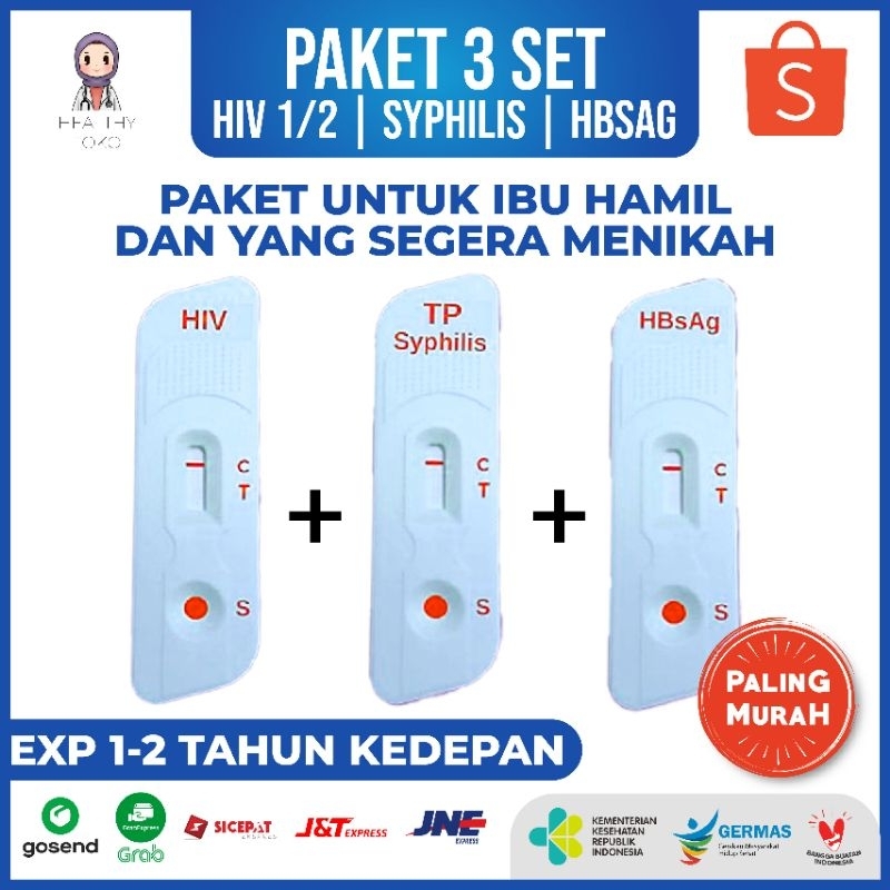 Quality Paket 3 Set Test HIV/AIDS Sifilis Hepatitis Indec IS Top FasKes Kemenkes Termurah. Pria
