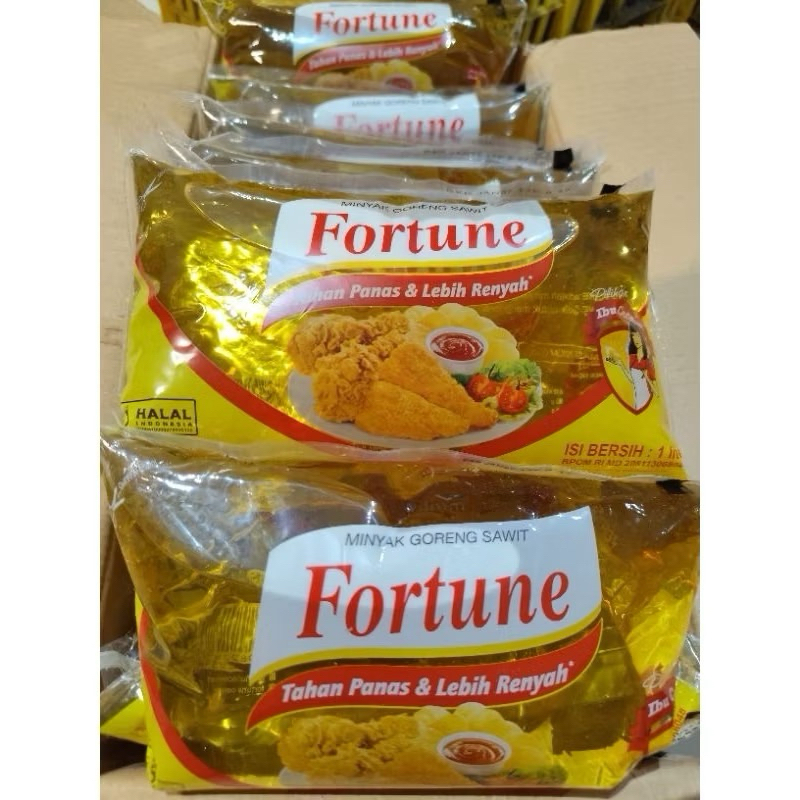 

Minyak goreng fortune bantal 1 literan isi 12 pouch perkarton