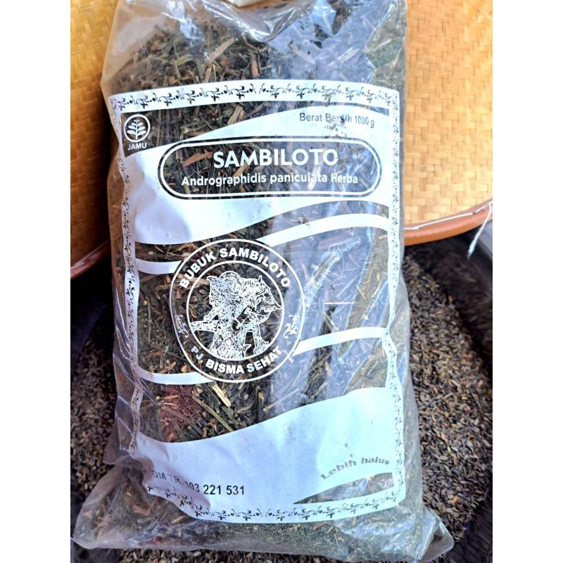 

Sambiloto Kering kualitas Super Cap Bisma Sehat kemasan 1000gram