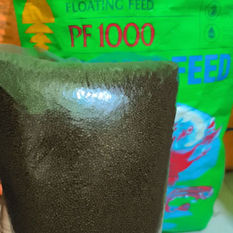 Pelet pf 1000 kemasan 1kg PF1000 kiloan pakan ikan lele gurame