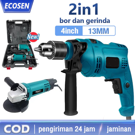 ECOSEN  bor dan gerinda mesin bor listrik bor gerinda paket bor dan gerinda mesin gerinda tangan pak