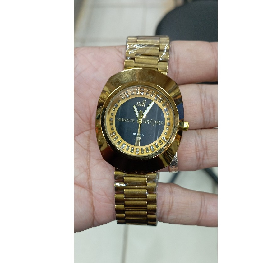jam tangan pria mirete quartz gold elegan fashionable water resist