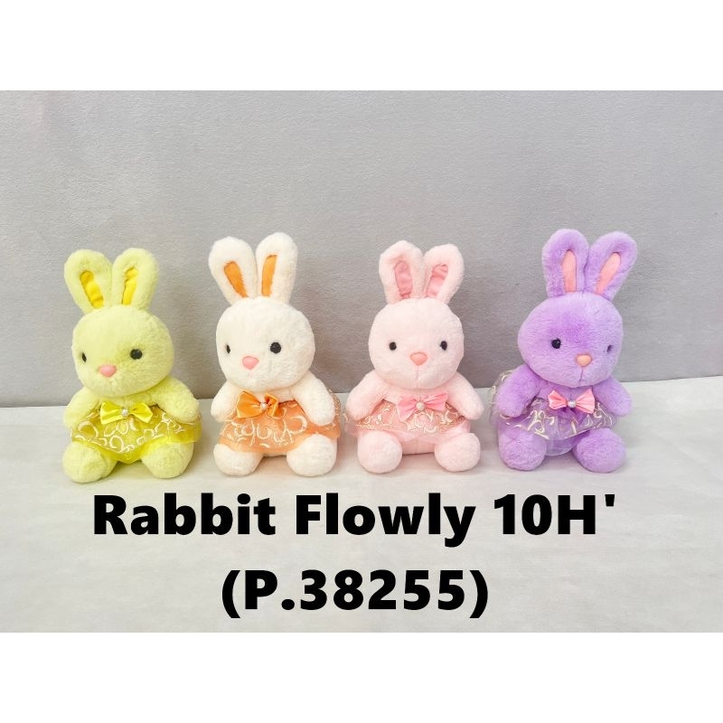 Boneka Animal Rabbit Flowly By SEULGI , Boneka Binatang Kelinci Baju Bahan Halus