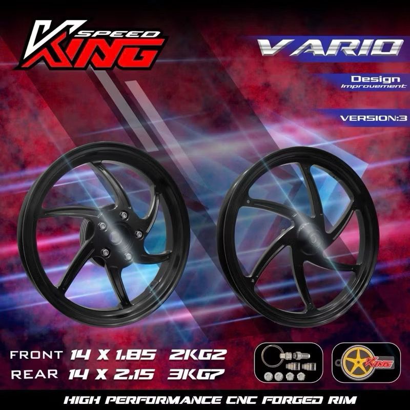 Velg King Speed Forged Rims Palang 6 Vario 125 150 PCX Kingspeed Alumunium Forged Original