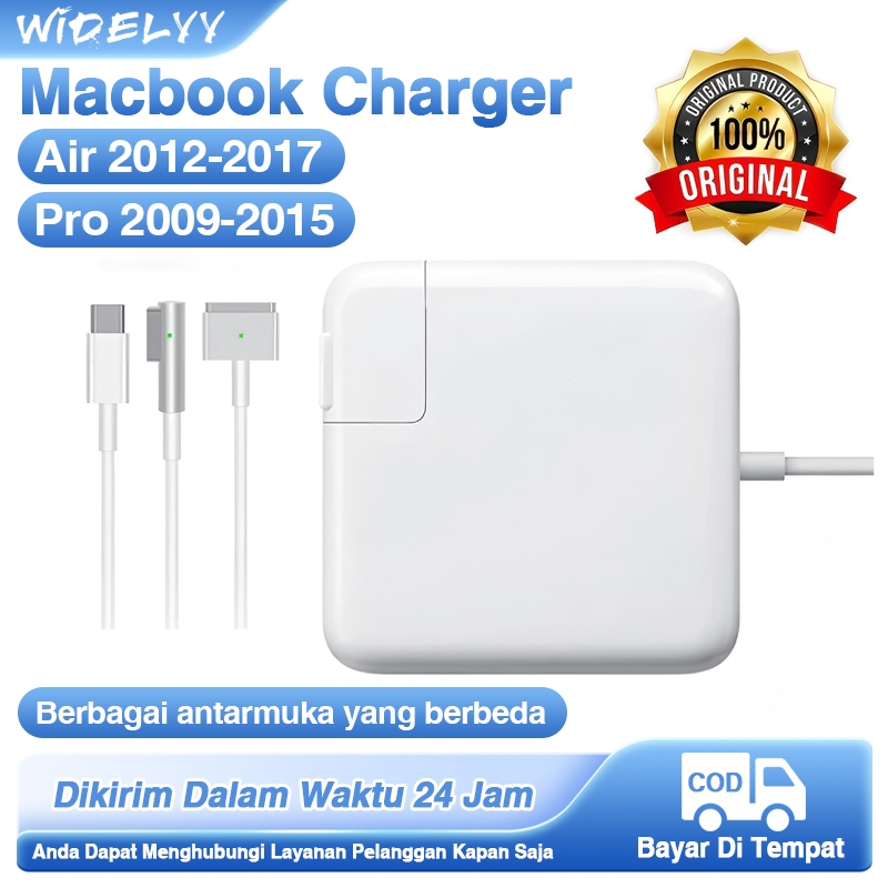 Macbook Air/Pro/ADAPTOR CHARGER Air/Pro 2009-2017 45/60W MS1/MS2 Kabel L/Kabel T