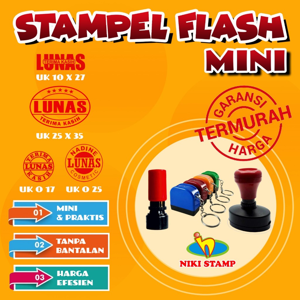 

stempel flash lunas /stempel flash otomatis
