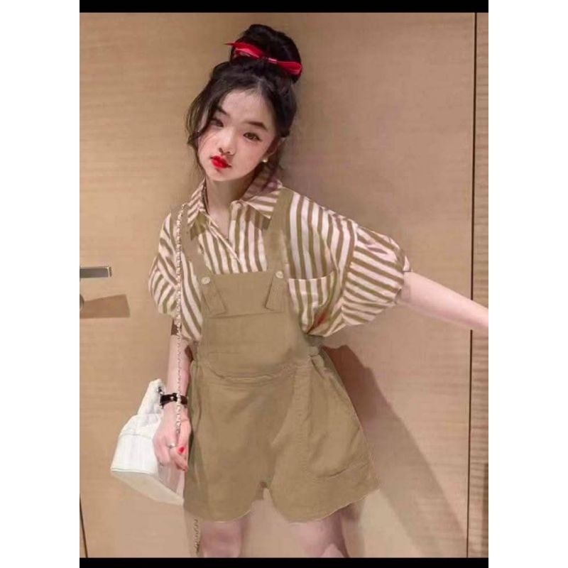 Setelan Baju Anak Perempuan /  Setelan Baju Kodok Anak Perempuan/Dres Overal Anak Perempuan Motif Sa