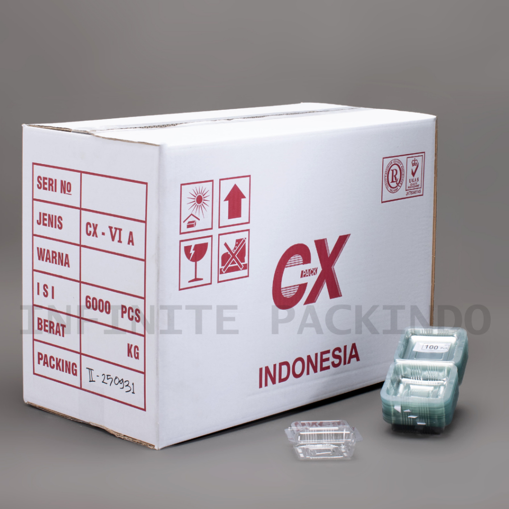 (ISI 100 PCS) MIKA KUE PLASTIK CX 6A / TRAY KUE PLASTIK / BOX KUE