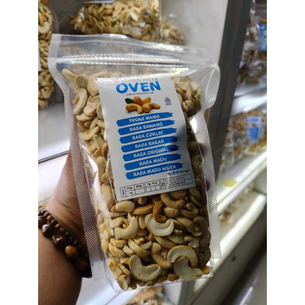 

D&D Mete - Kacang Mete Oven Belah Dua Asli Wonogiri Kacang Mede Matang 1 Kilo 1kg 500gr 250gr