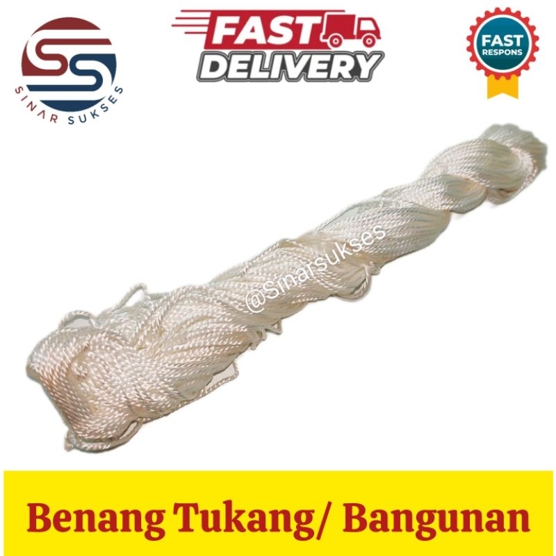 Benang Nylon Putih/Benang Tukang Nilon Bangunan/Benang jaring ikan jahit terpal