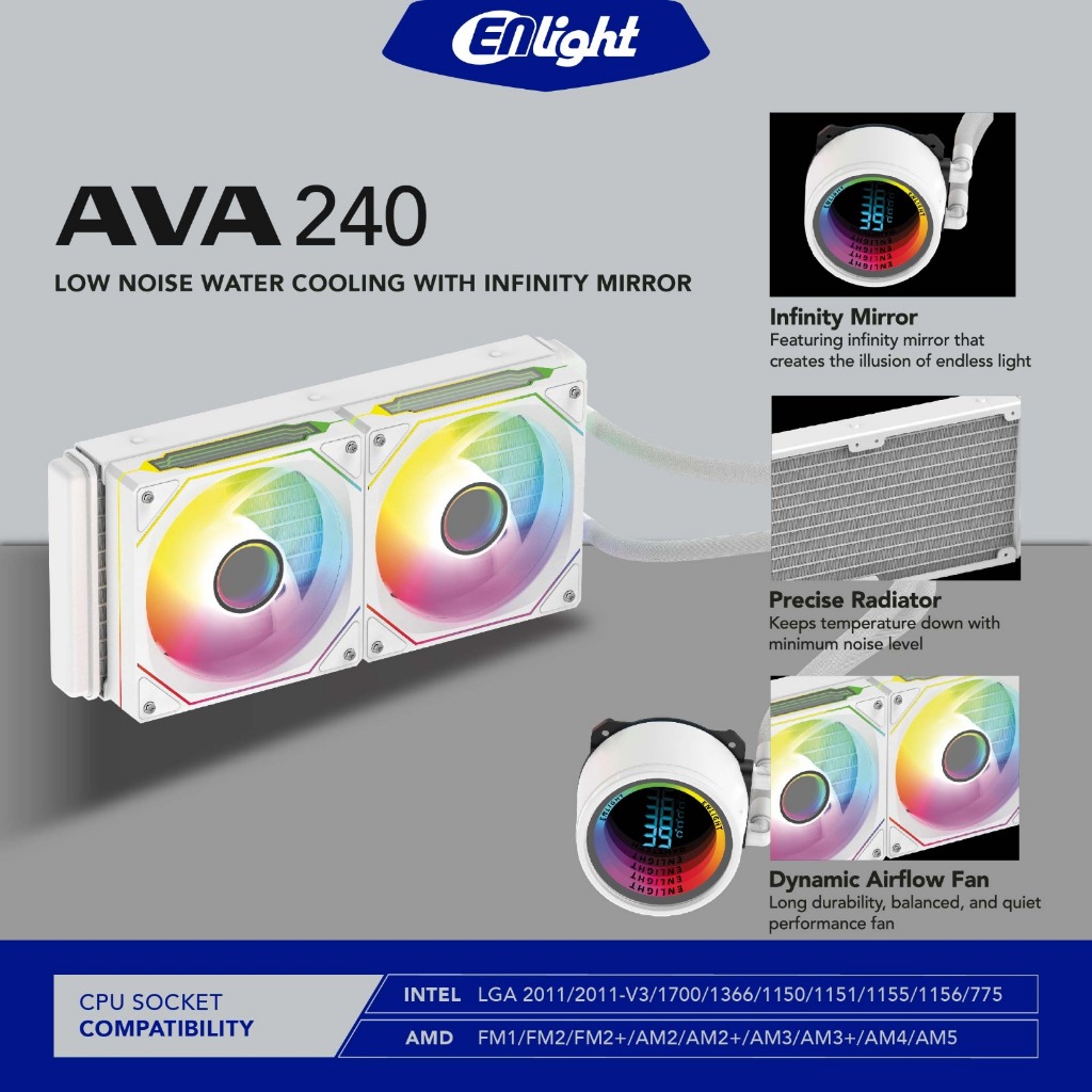 Enlight AIO Water Cooling Ava 240 RGB