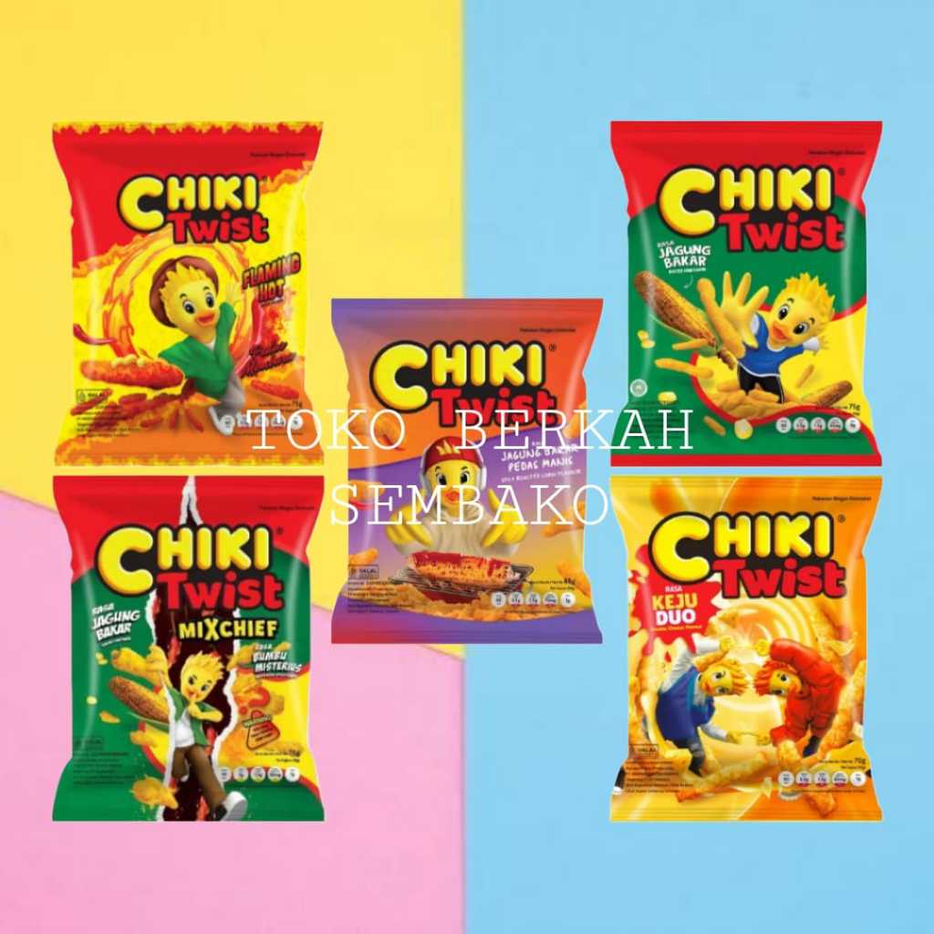 

(RENCENG) Chiki TWIST Jagung Rasa Jagung Bakar Pedas Manis Isi 10Pcs