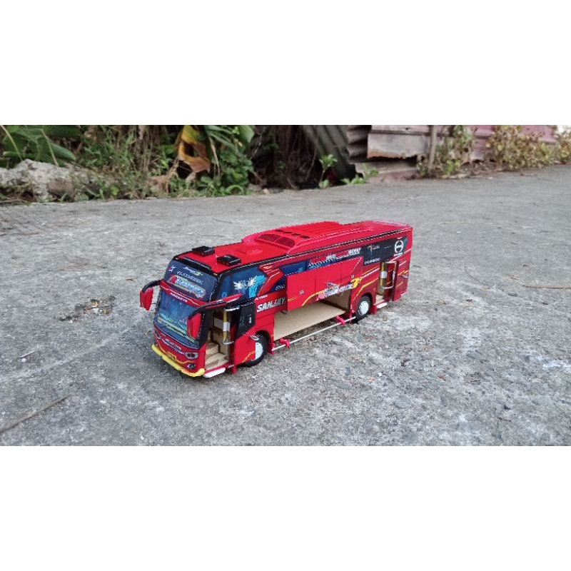 PAPERCRAFT BUS SANJAYA TRANS "ALBINO" SPEK BUKAAN