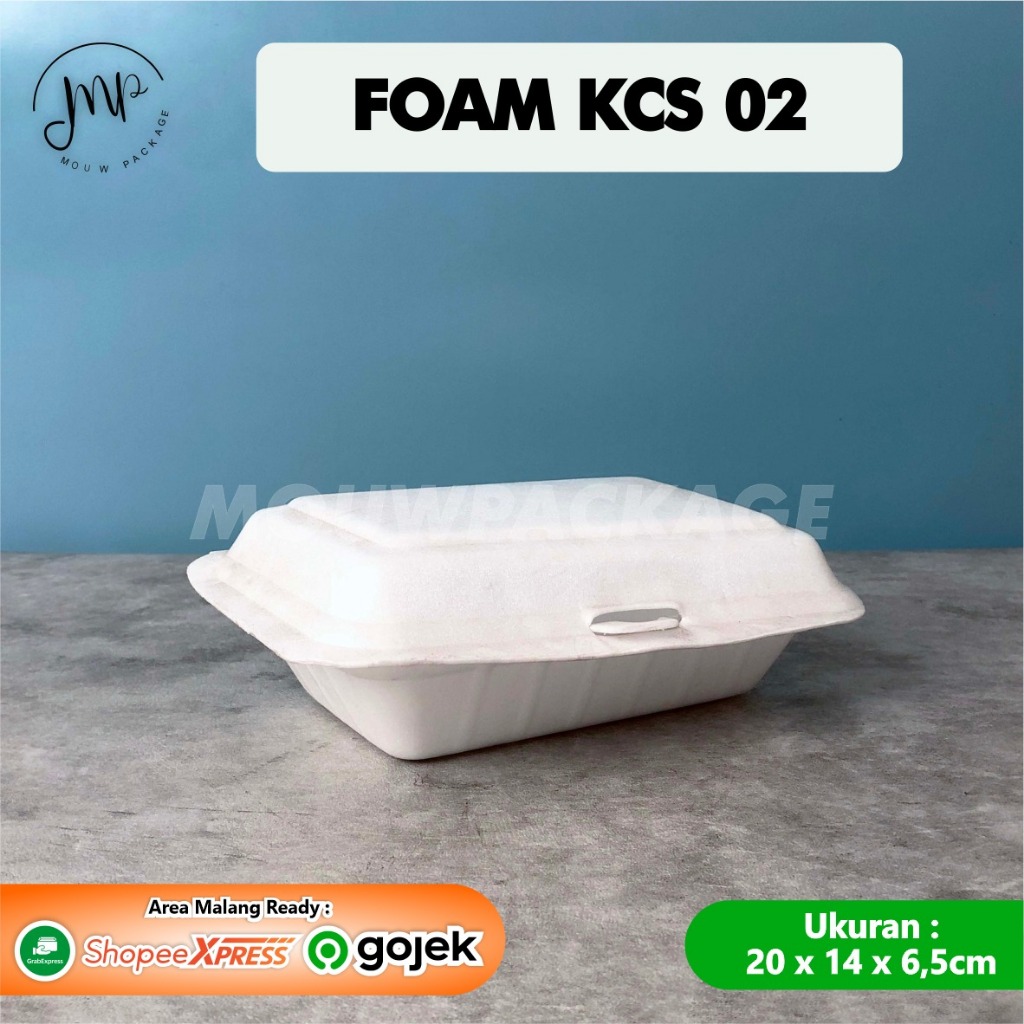KOTAK MAKAN STEROFOAM / STYROFOAM NASI / STYROFOAM BUBUR / STYROFOAM BAKMI / KCS 2 Foam