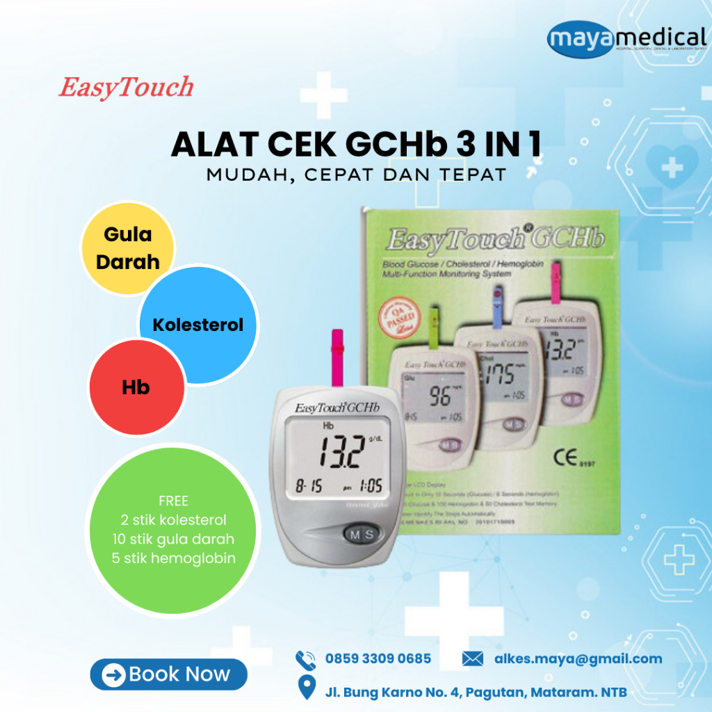 Easy Touch GCHb 3 In 1 Alat Cek Gula Darah Easy Touch