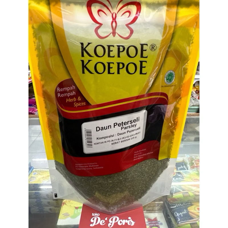 

Daun Parsley / peterseli koepoe koepoe 225grm pouch