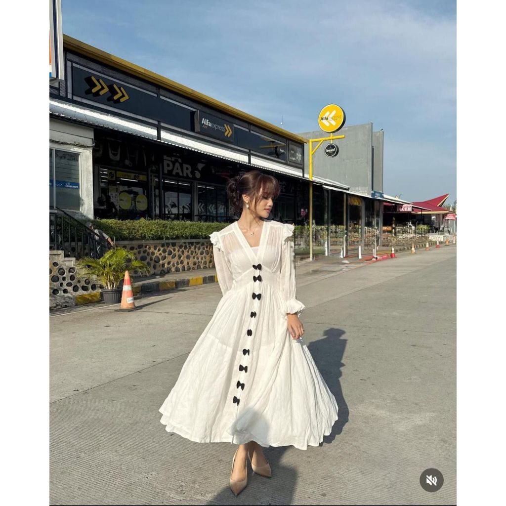 DRESS FUJI PUTIH VIRAL DRESS RACHELVENYA