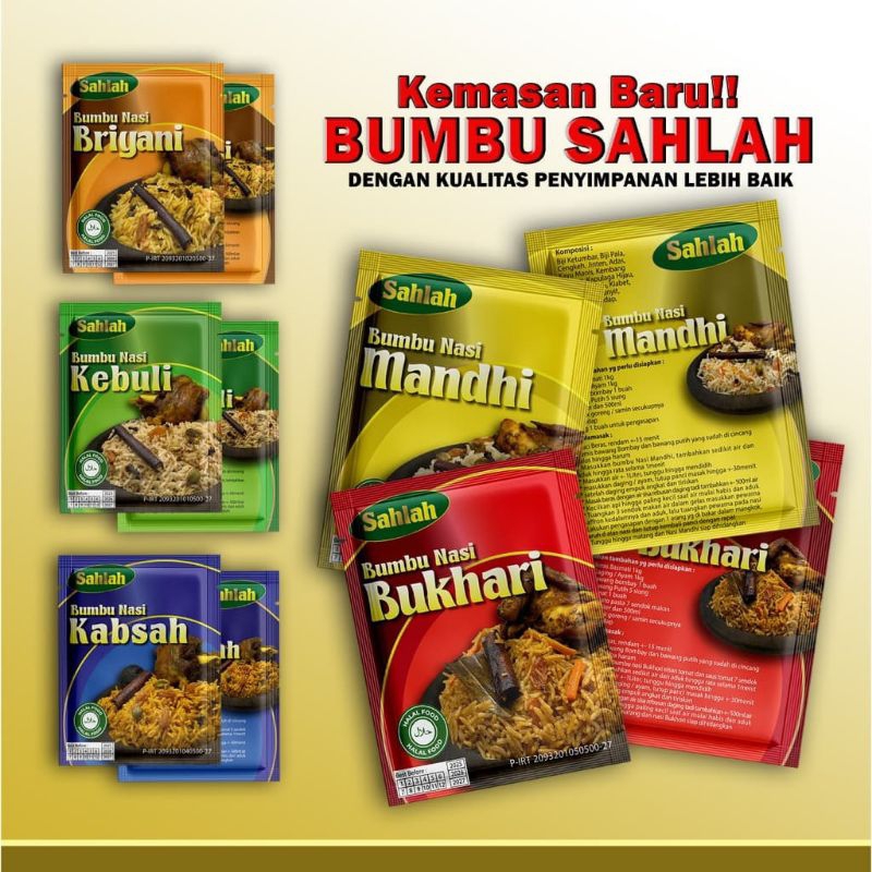 

Sahlah Bumbu Rempah Halus 20g (1kg Beras) Kebuli Mandhi Kabsah Bukhari Biryani