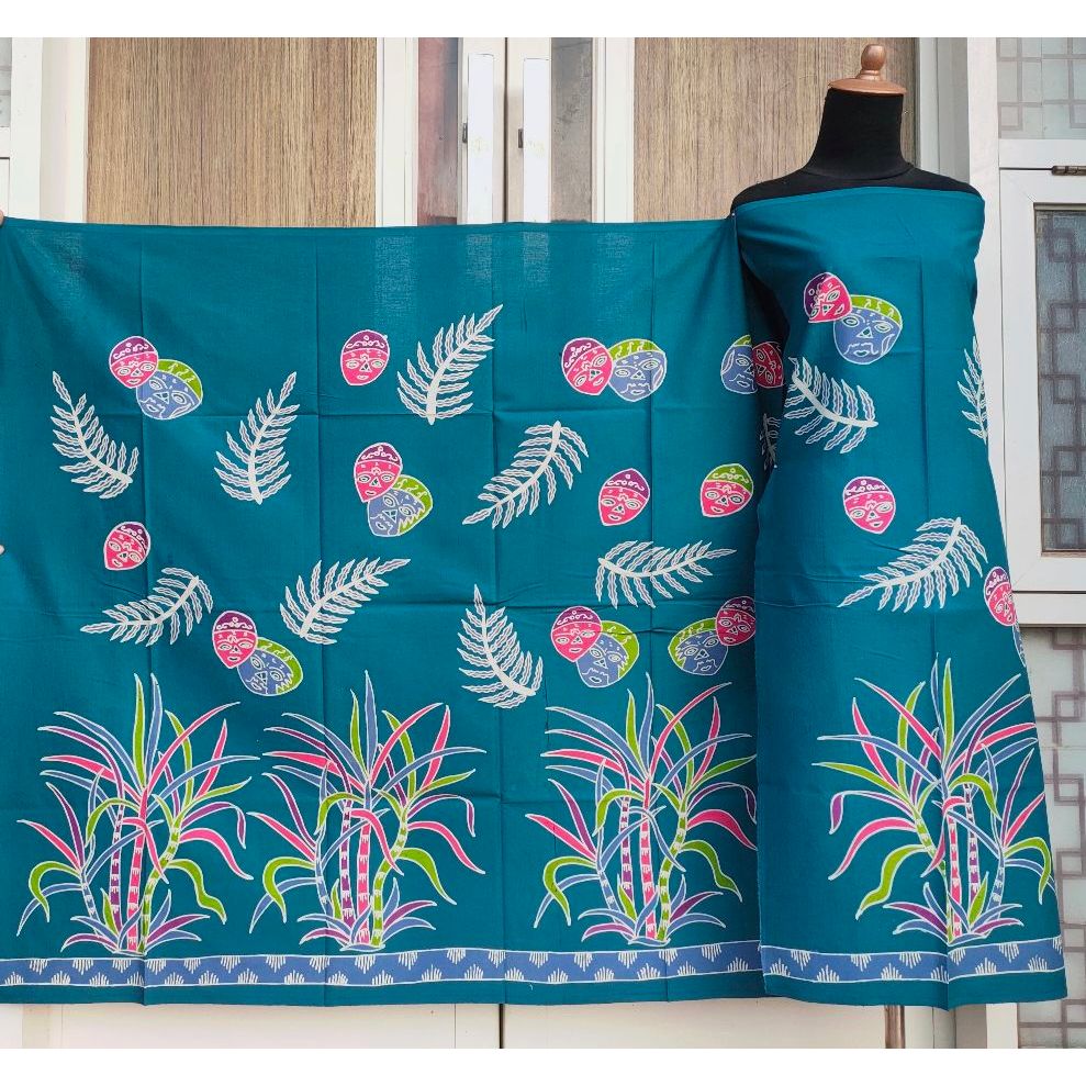 Batik Umiromlah 1310358 Bahan Kain Batik Full Tulis Asli Canting Pengrajin Madura Pamekasan Tosca