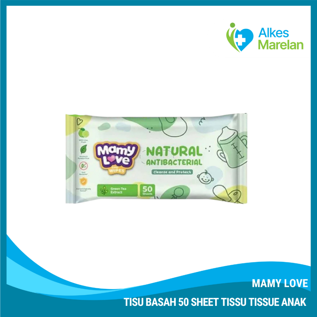 MAMY LOVE - Tisu Basah 50 Sheet Tissu Tissue Anak / Tisu Wajah / Tisu Bayi MAMY LOVE