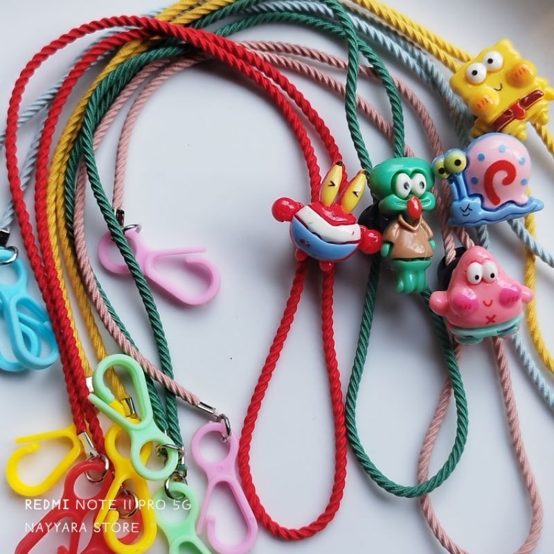 Tali masker aneka karakter anak custom nama| Konektor Headloop | Strap Mask Hijab | Souvenir Wedding