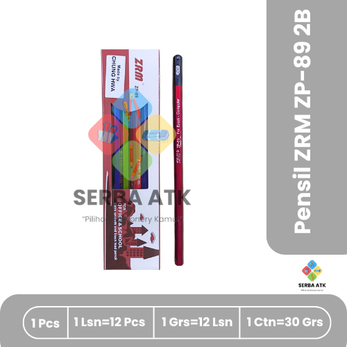 

[12 pcs] Pensil ZRM/Chung Hwa ZP-89 2B