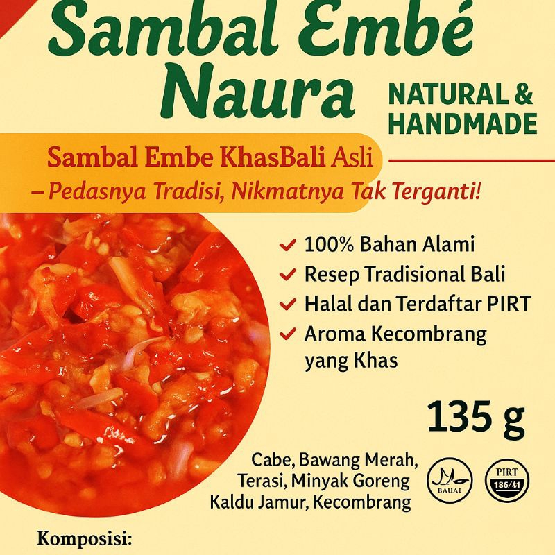 

Sambal Embe Naura Khas Bali Asli