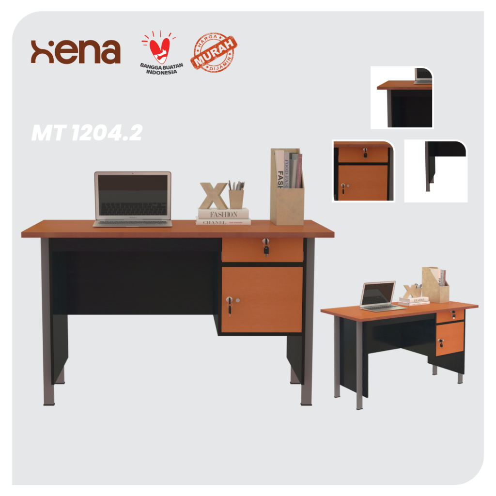 Xena Meja Kerja Minimalis / Meja Kantor Besi / Meja Belajar Besi / Meja l / MT 1204.2