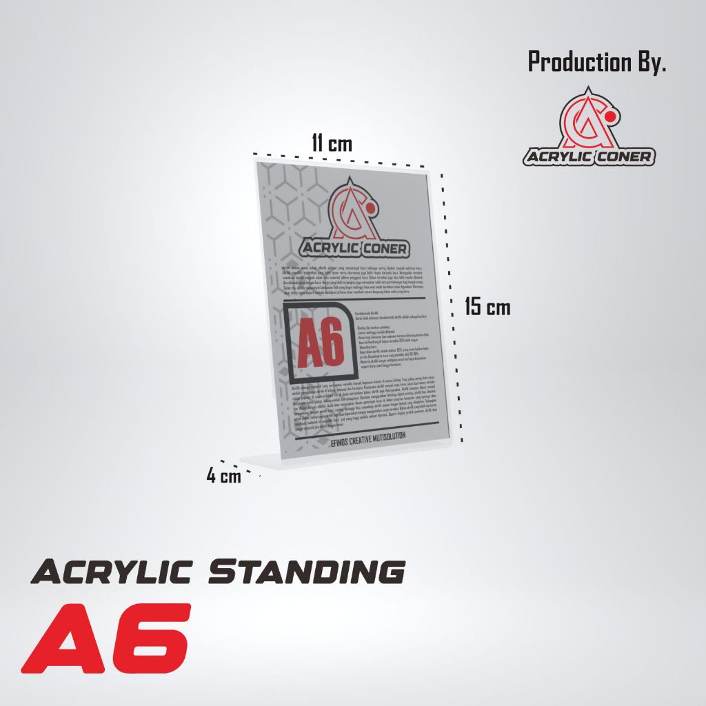 

Acrylic Brosur Tent Holdet A6 L