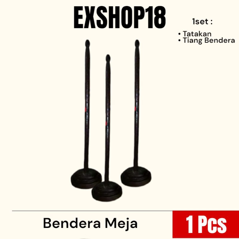 

Tiang Kayu Bendera Meja Sudah Pernis