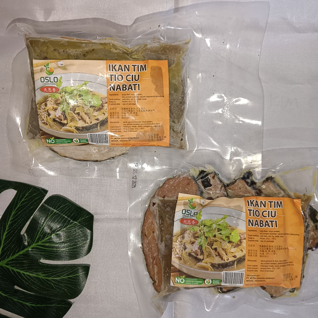 

Ikan Tim Tio Ciu Nabati Vegetarian (100% Plant Based) - 450Gram | OsloGreen Tian En Xiang