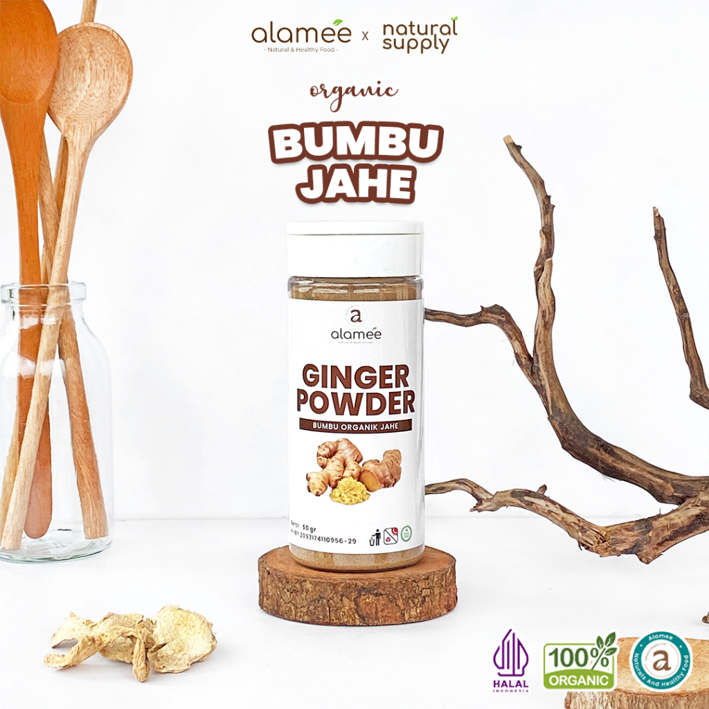 

ALAMEE Ginger Powder Jahe Putih Bubuk Minuman Herbal Bumbu Dapur Instan Botol Tabur 50g