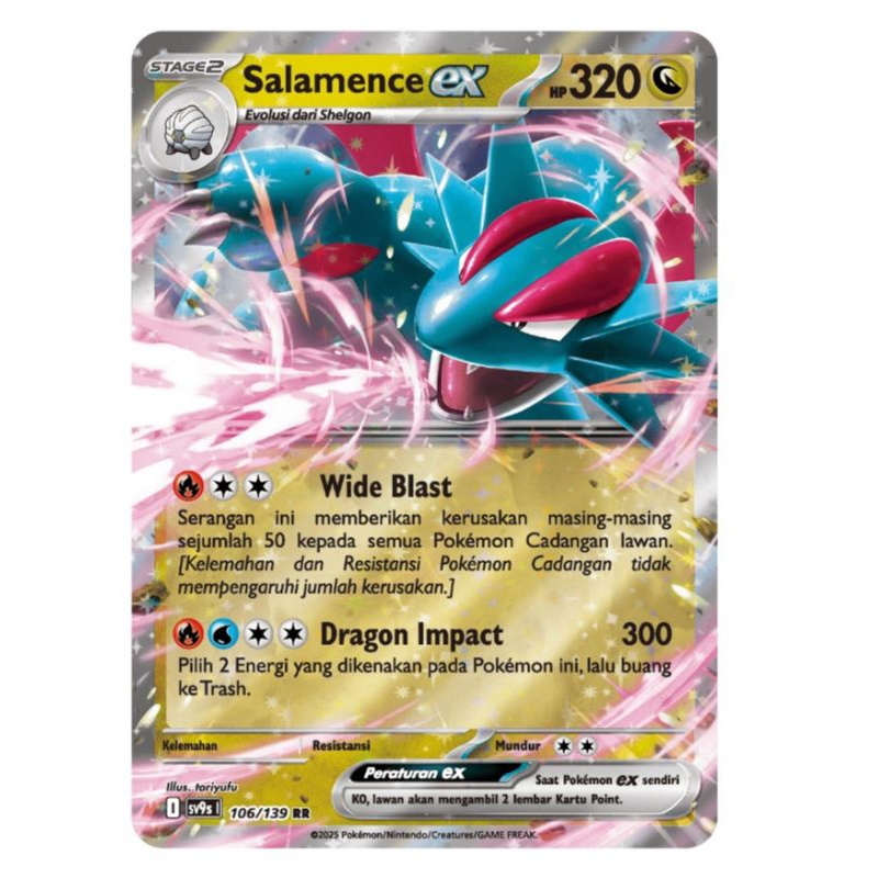 Kartu Salamence EX Ikatan Takdir Original