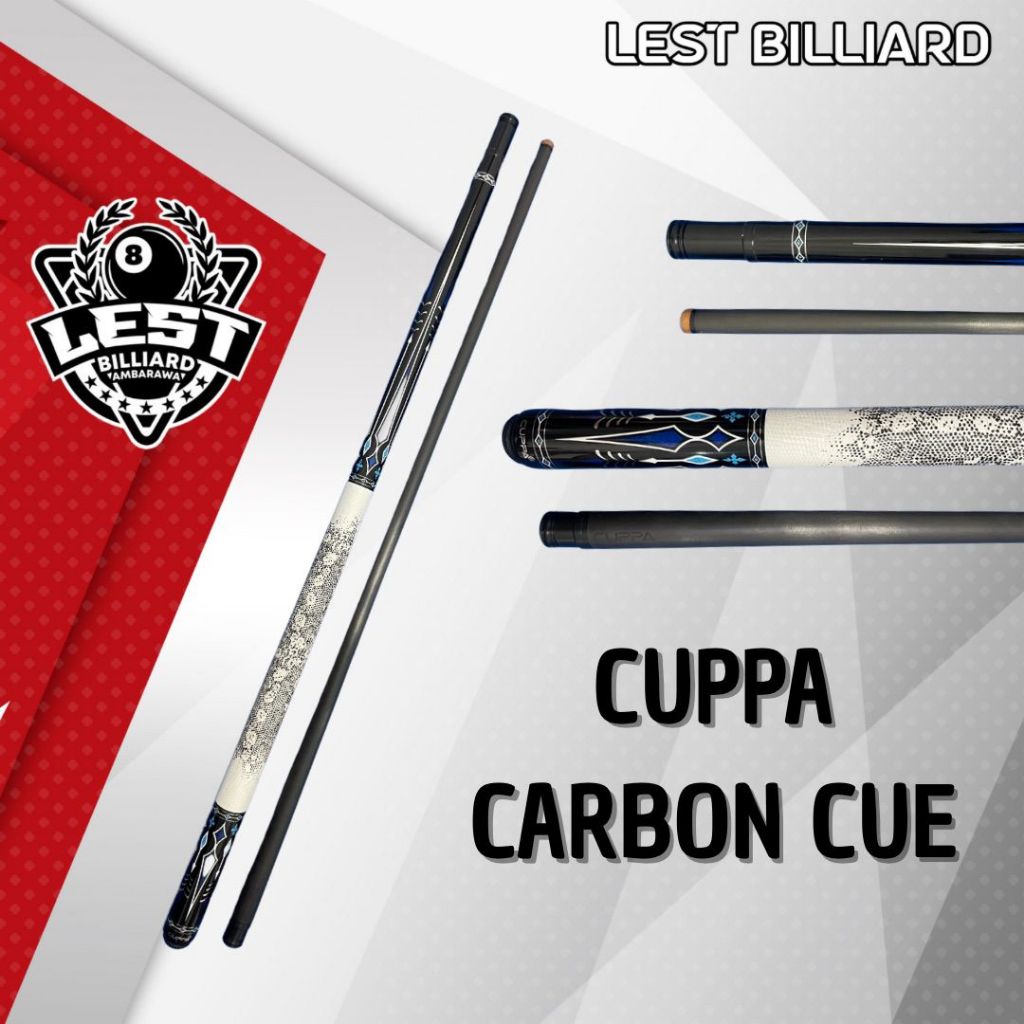 Cuppa Carbon Cue Stick Biliar – Premium Carbon Shaft & Desain Elegan