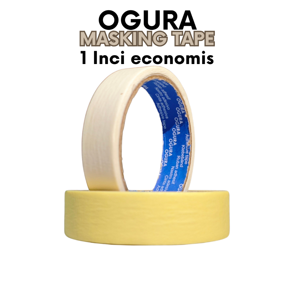 

1 inci masking tape lakban kertas