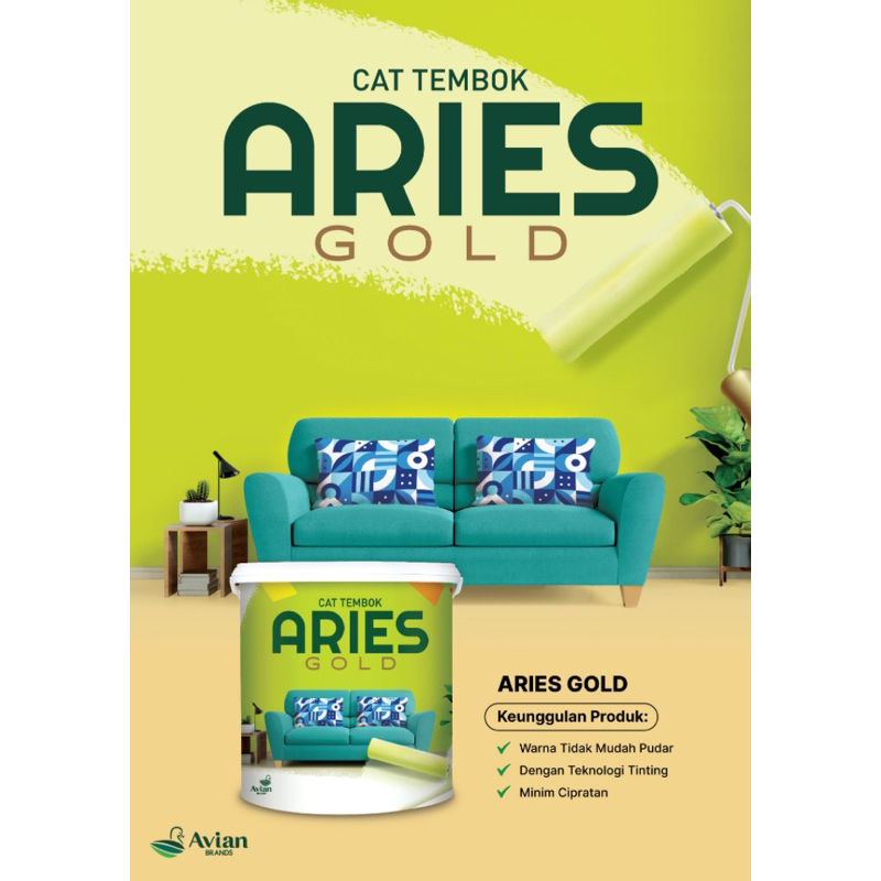 CAT TEMBOK ARIES GOLD