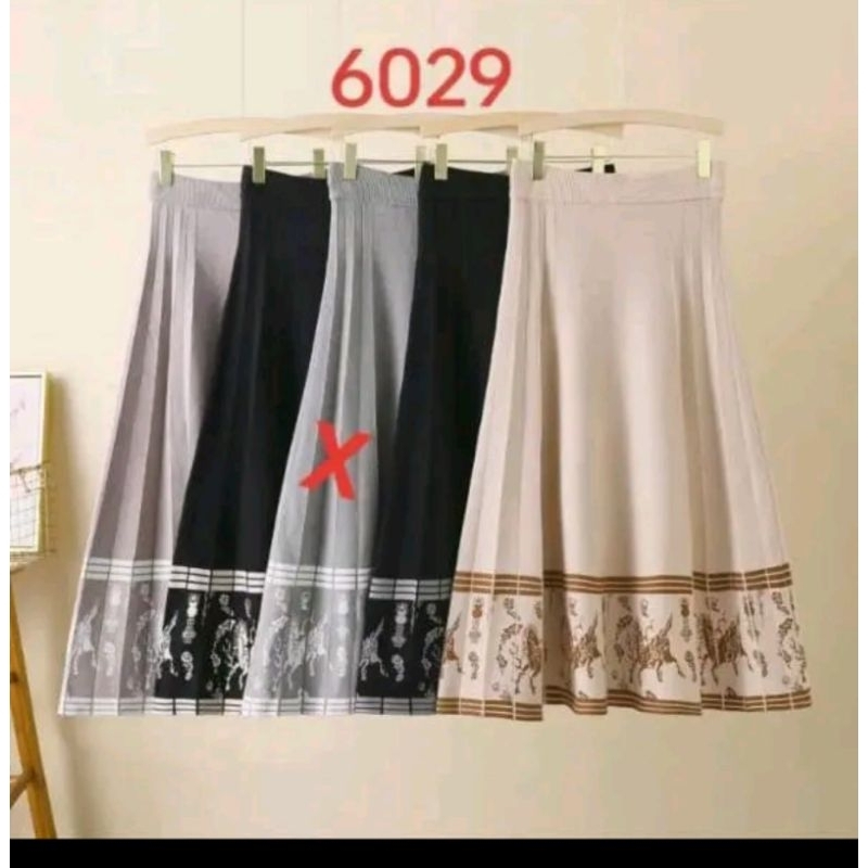 ROK WANITA PAYUNG RAJUT MOTIF KUDA IMPORT BKK