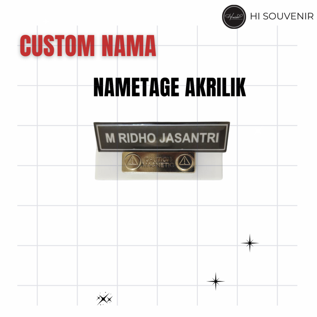 

HI Souvenir Nametage Akrilik/PAPAN NAMA DADA/ PENITI / MAGNET