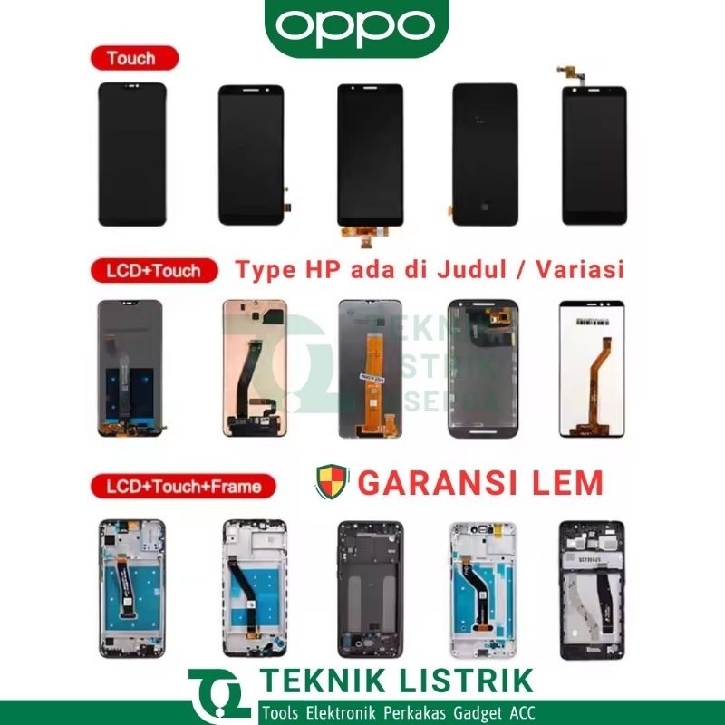 LCD Touchscreen OPPO F1, F1 Plus F1S F3, F4 Plus F5, F5 Youth, F5 Plus Ori fullzet